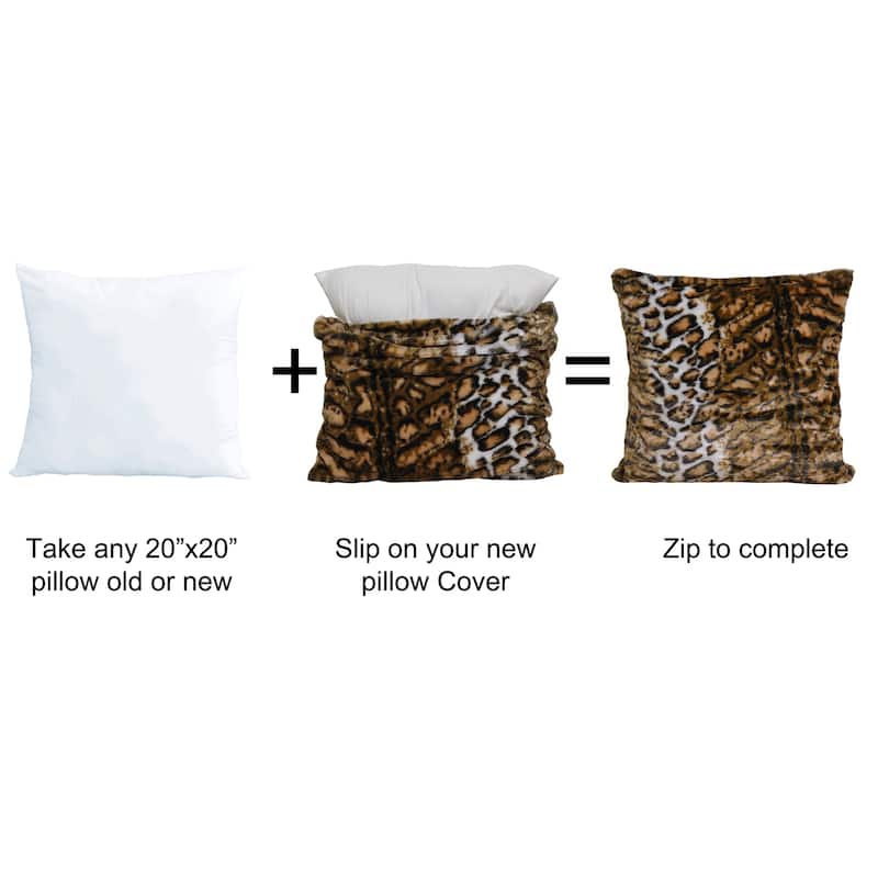 ML LEOPARD Fauxfur 2 Piece Set pillow shell