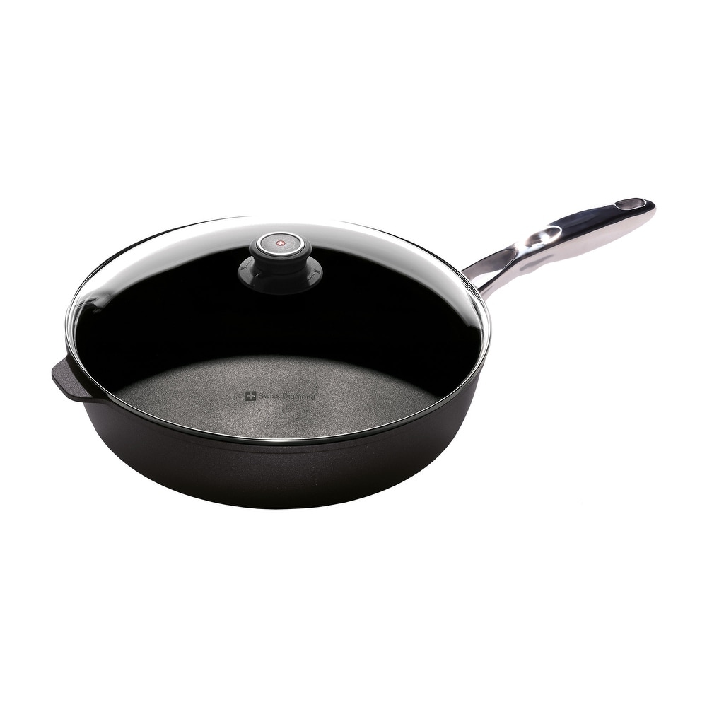 SENSARTE 12 Inch Nonstick Deep Frying Pan,5 Qt Non Stick Saute Pan
