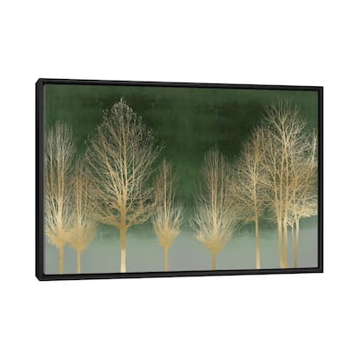 iCanvas "Gold Forest On Green" by Kate Bennett Framed Canvas Print
