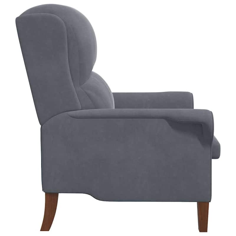 vidaXL Dark Gray Armchair Dark gray/Black Fabric with wood Standard - 29.9 x 37 x 40.2
