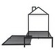 preview thumbnail 22 of 52, Metal Platform Bed,House-Shaped Headboard Design,twin size trundle
