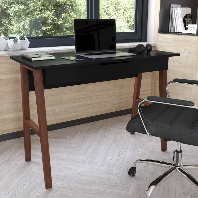 Home Office Writing Computer Desk with Drawer - Table Desk - Black