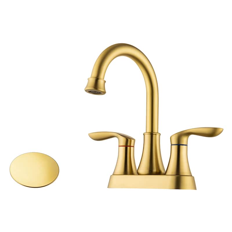 Double Handle three Hole Bathroom Faucet
