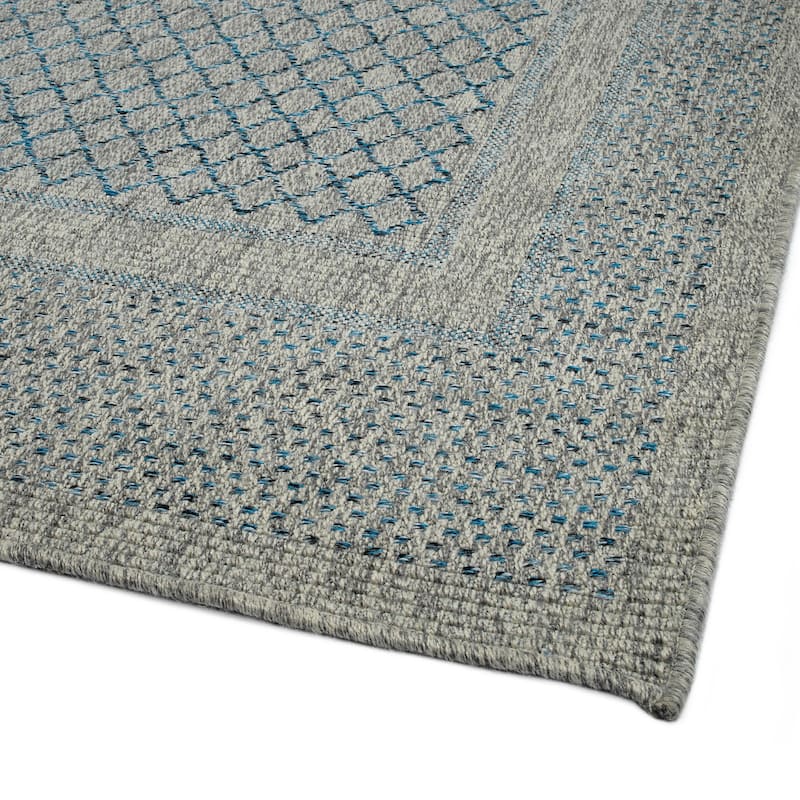 Modern Transitional Geometric Southwestern Textured High-Low Cut & Loop Runner - 2x 6