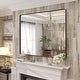 preview thumbnail 14 of 192, KIOTEE Modern Metal Frame Wall Mounted Bathroom Vanity Mirror with 5-year warranty 48x40 - Black