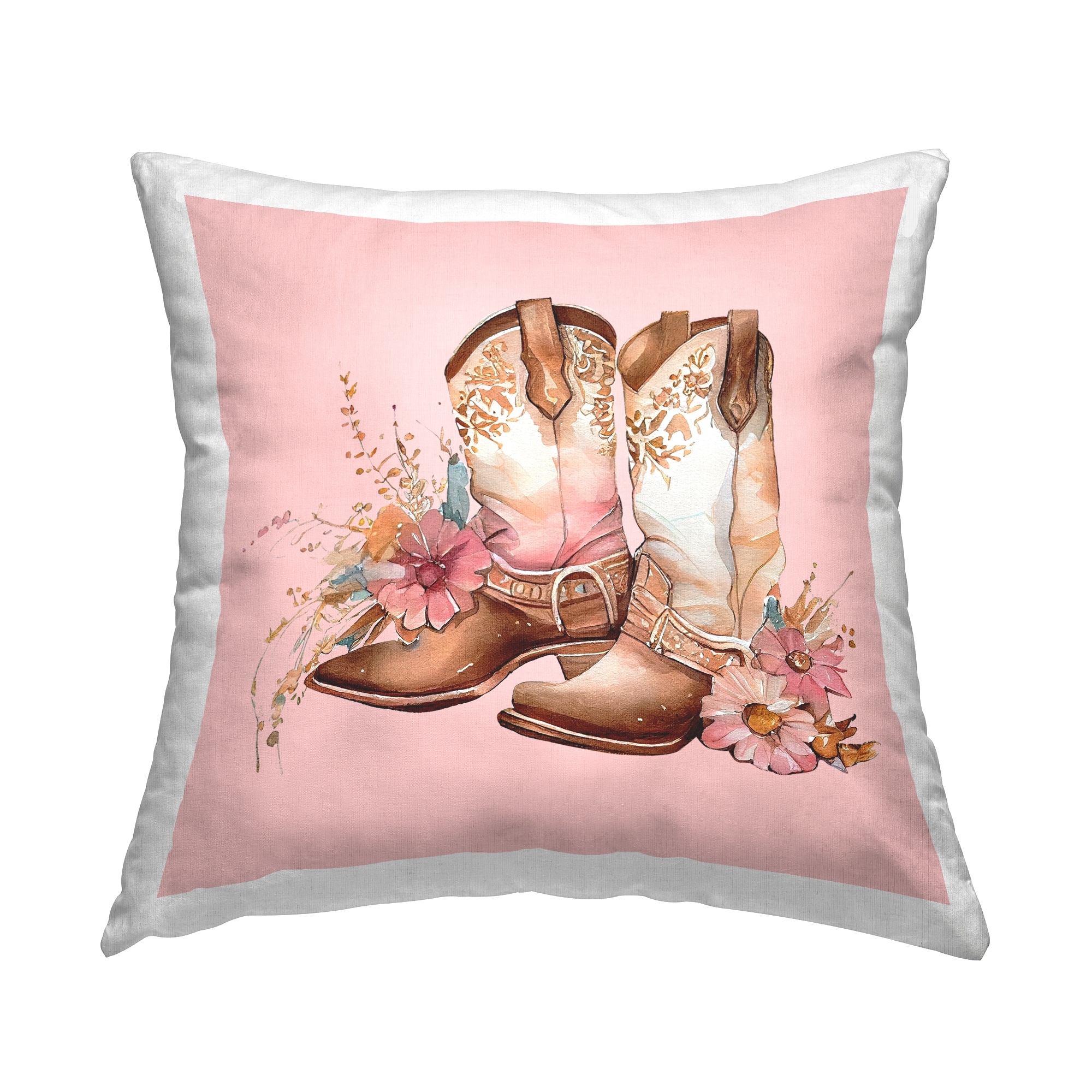 Stupell Pink Pastel Cowgirl Boots Design by Birch&Ink