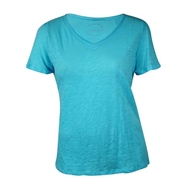 INC International Concept Women's Solid V-Neck Tee