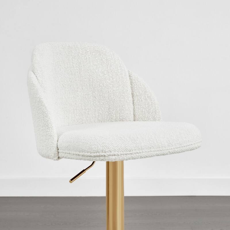 Spruce & Spring Joseph Modern Adjustable Swivel Counter Bar Stools with Back and Arched Footrest