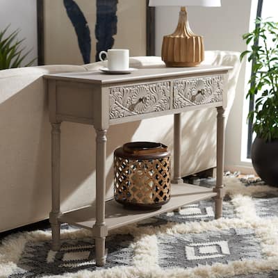 SAFAVIEH Josie 2-Drawer Console Table - 35.5" W x 13" L x 29.5" H