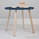 preview thumbnail 10 of 56, Taylor & Olive Poppy Kids Table 23.5 inch Diameter - Maple Finish - Deep Blue