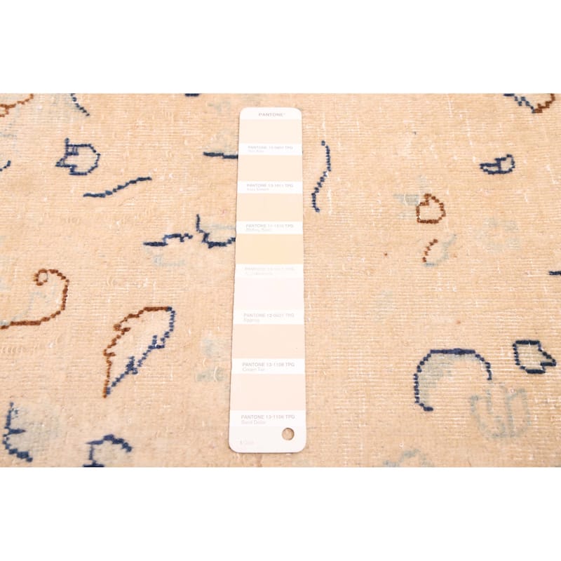 ECARPETGALLERY Hand-knotted Antalya Vintage Beige Wool Rug - 9'7 x 12'9