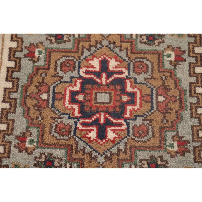 Grey Heriz-Serapi Oriental Runner Rug Handmade Wool Carpet - 2'6"x 12'0"