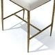 preview thumbnail 11 of 24, 247 Shop At Home Lalia Modern Hammered Metal Square Back Counter Height Dining Chair
