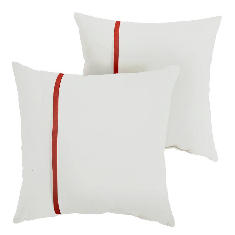 Sorra Home Sunbrella Outdoor Single Petite Flange Pillow Set of 2