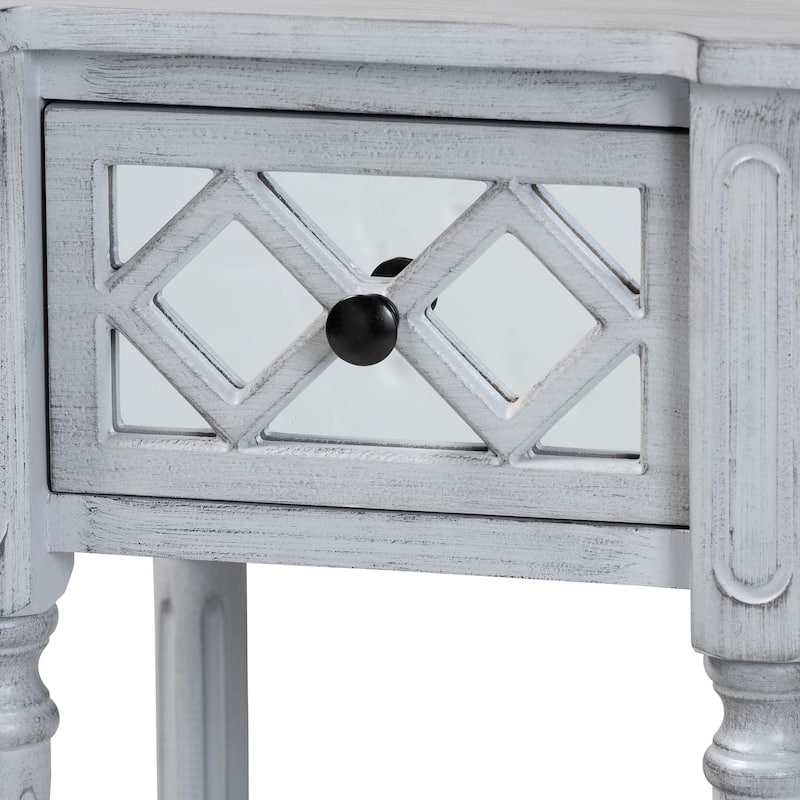 Gellert Classic and Traditional Grey Finished Wood 1-Drawer End Table