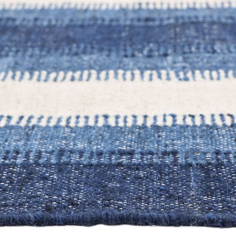 Overton Handmade Modern Contemporary Striped Area Rug