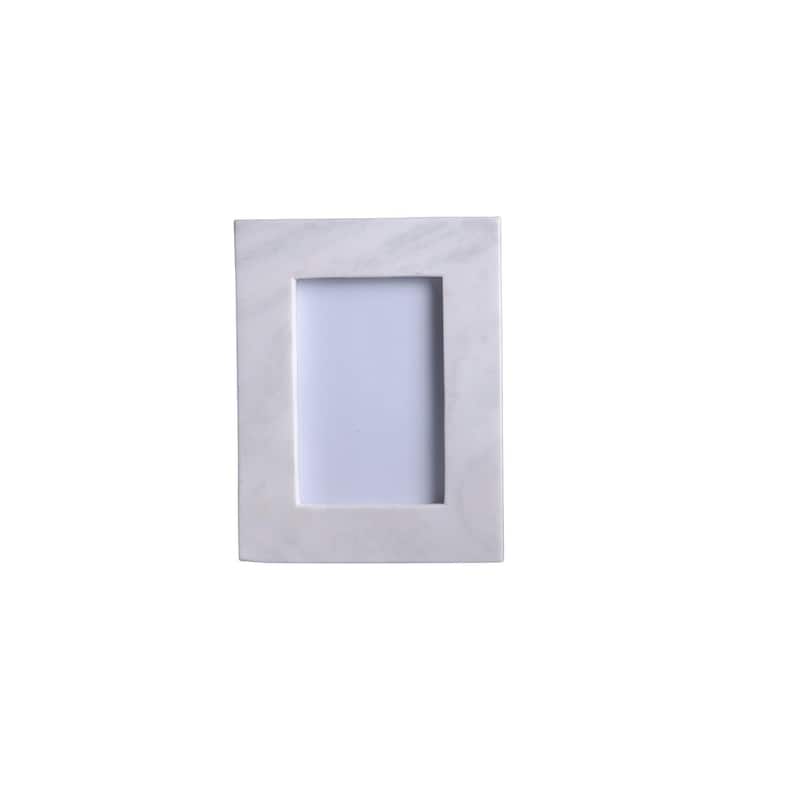 Marble Frame White 3.5 X 3.5 - WHITE - 9X7X.5
