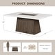preview thumbnail 4 of 9, Furniture of America Evangeline Modern Dark Walnut Genuine Marble Top 70-inch Dining Table
