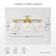 preview thumbnail 11 of 9, 2/3 Light Bathroom Vanity Light with Opal Glass Shades in Gold Finish