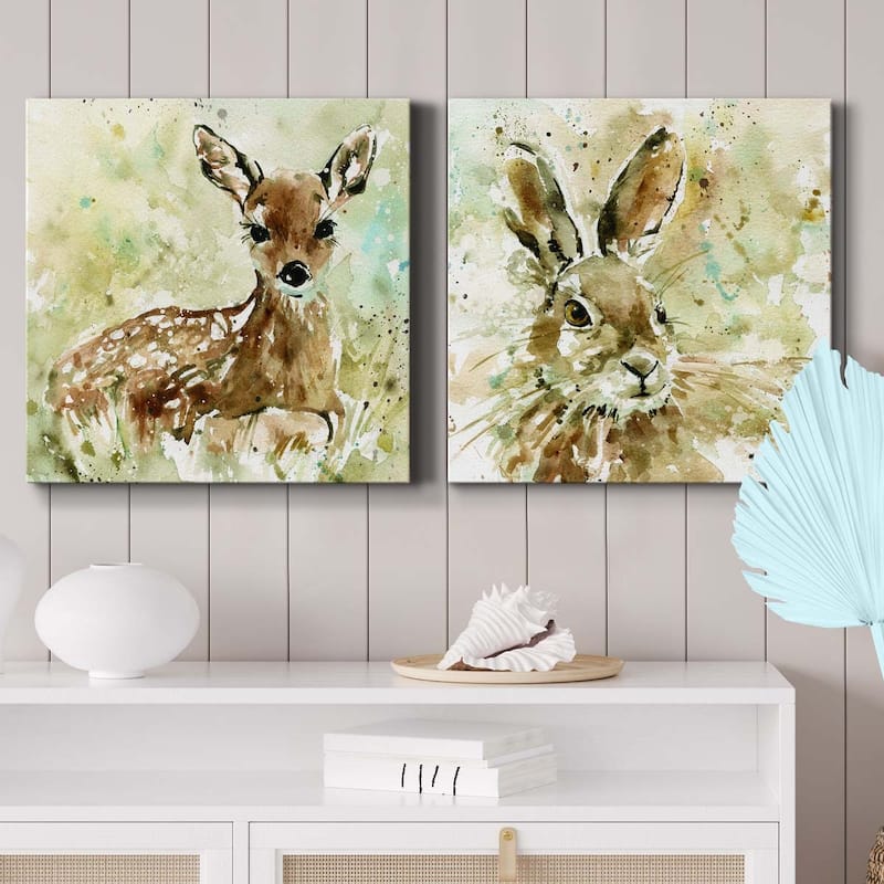 Fawn In Spring-Premium Gallery Wrapped Canvas - Ready to Hang