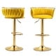 preview thumbnail 24 of 155, Velvet Upholstered Adjustable Bar Stool Swivel Counter Chair Set of 2