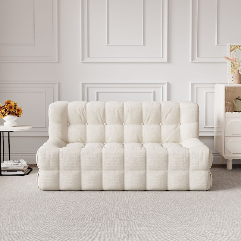 JASIWAY Modern Corduroy Fabric Upholstered Sofa