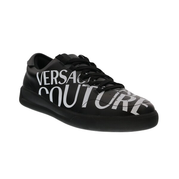 versace black leather sneakers