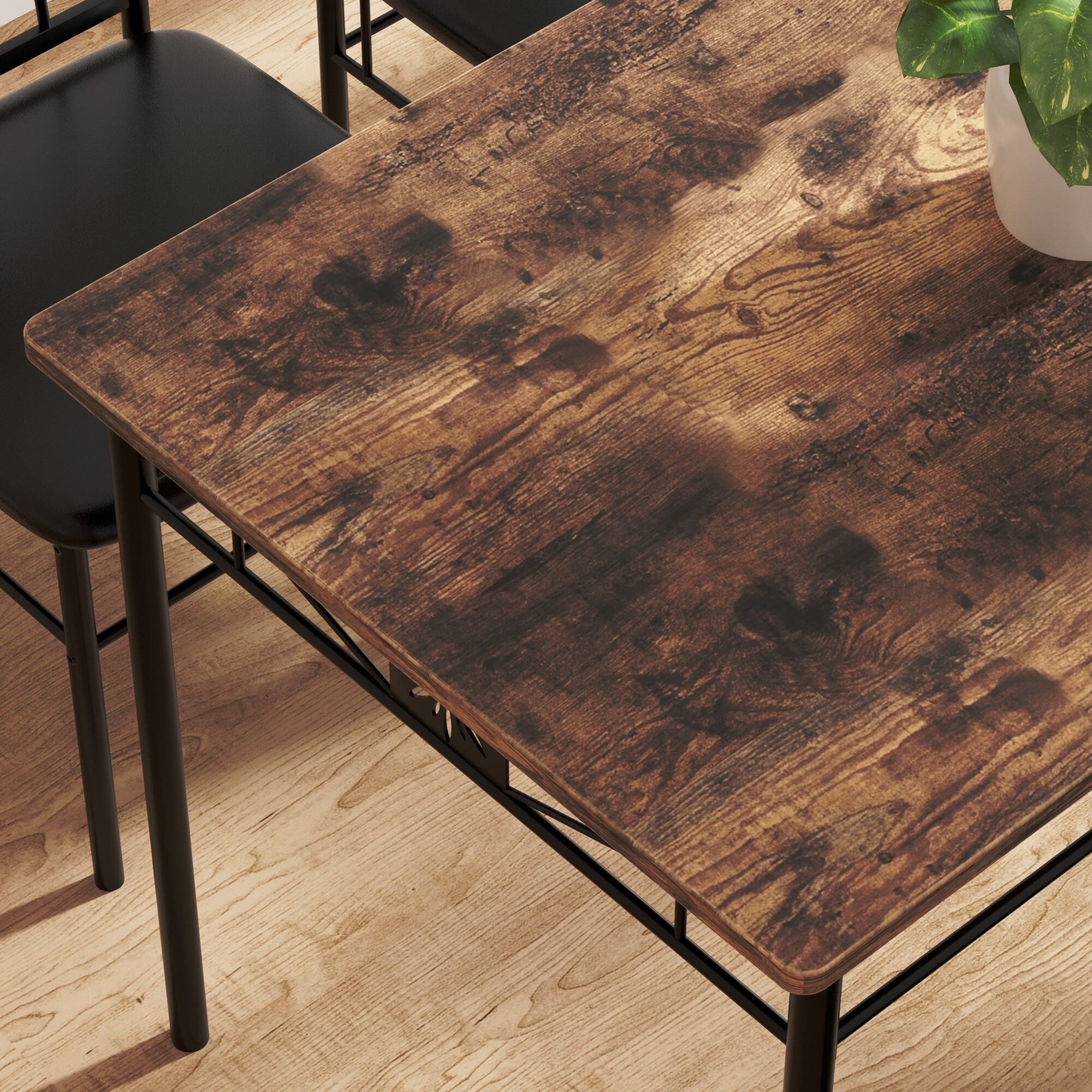Wellman 5 piece best sale solid wood dining set