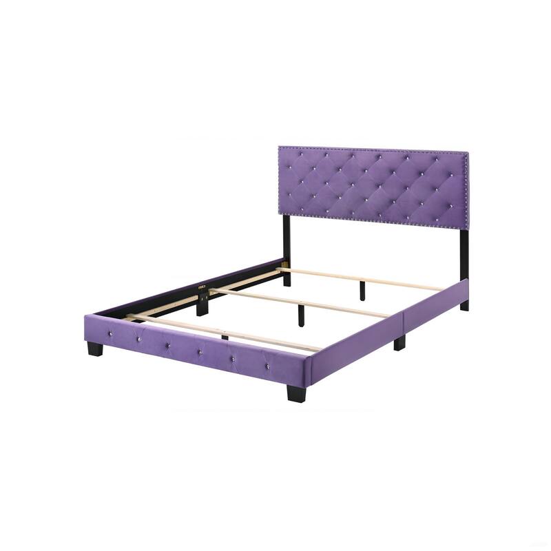 Enchanting Purple Queen Bed with Vibrant Finish