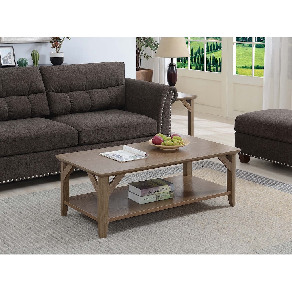 Convenience Concepts Winston Coffee Table with Shelf