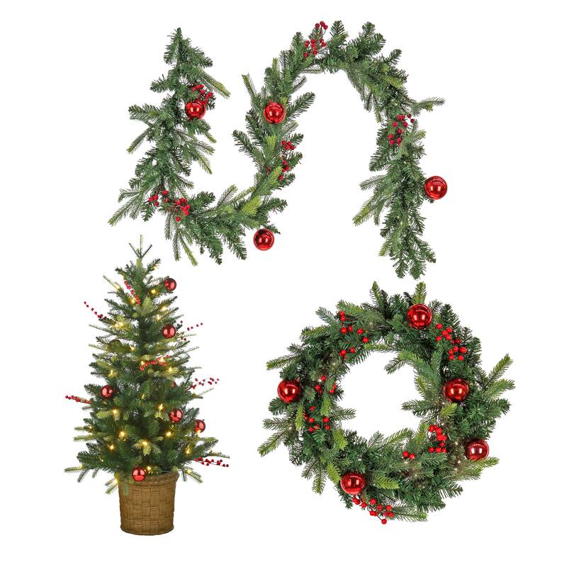 National Tree Company Scotch Creek Fir Feel Real Pre-Lit Assortment - 4 ft