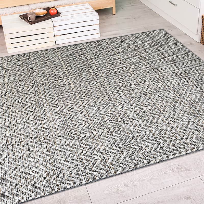 Vector Nianic Light Brown- Ivory Indoor/ Outdoor Area Rug