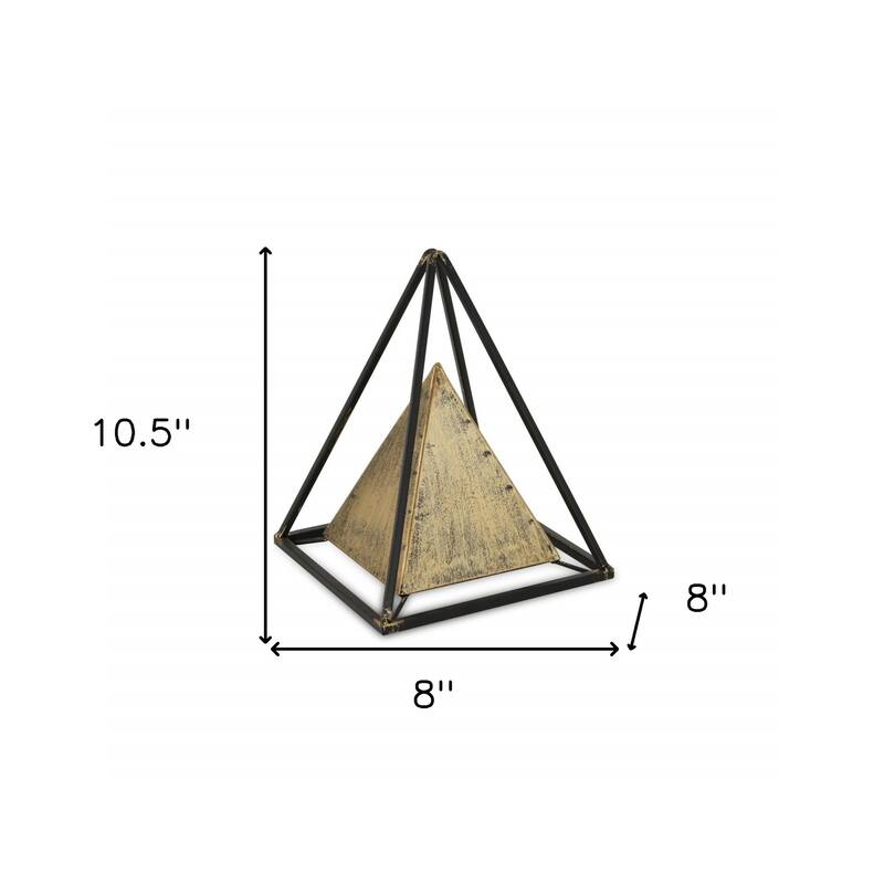 HomeRoots 11" Bronze Metal Hand Painted Modern Abstract Tabletop Sculpture - 8' X '10.5' X '8