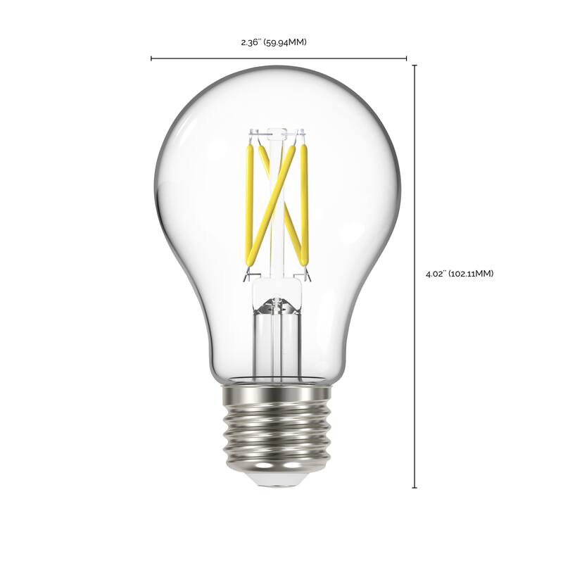 6.5 Watt A19 LED Dusk to Dawn With PhotoCell 2700K Medium base 320 deg. Beam Angle 120 Volt - Clear