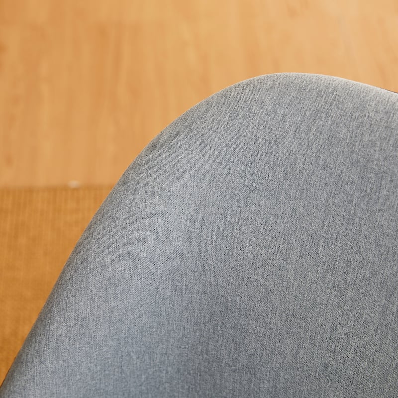 Glitzhome Modern Set of 2/4 PU Leather Mixed Fabric Dining Side Chairs with Metal Legs