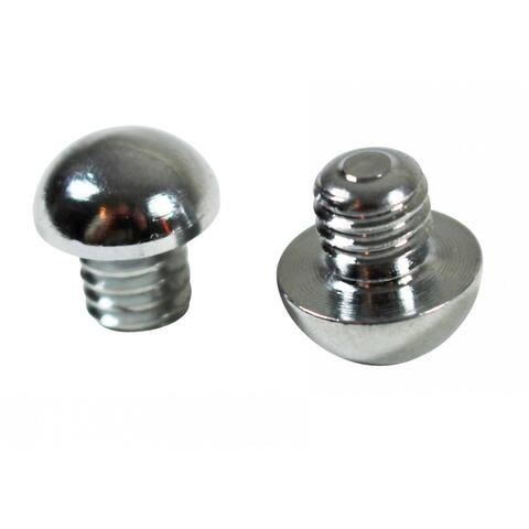 Bright Chrome Plated Large Cabinet Door Hinge Finial Pair 3/16 in Finial with Button Tip Renovators Supply