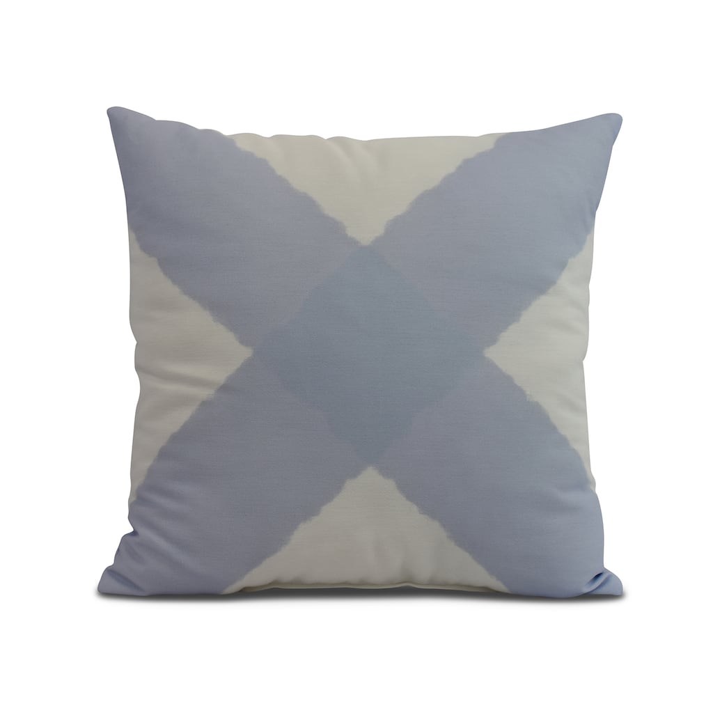 18 x 18 Inch X Marks the Spot Geometric Print Outdoor Pillow