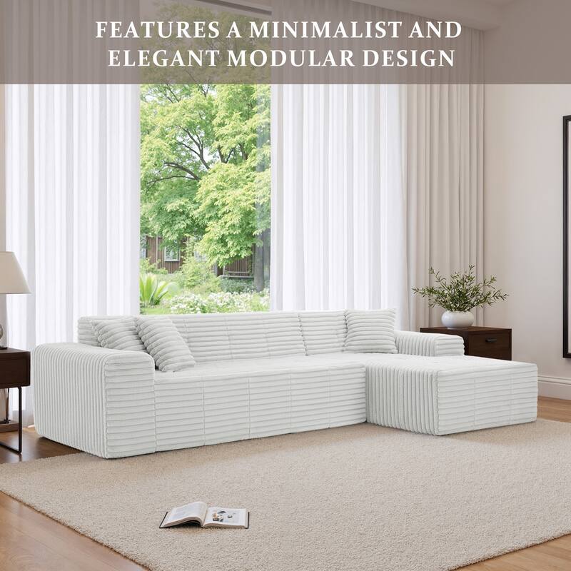 Free Combination Sectional Sofa Couch with L-Shape Chaise for Living Room