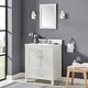 preview thumbnail 65 of 109, OVE Kansas Single Sink Bathroom Vanity, Dove White Engineered Stone Top