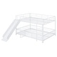 preview thumbnail 23 of 70, Metal Bunk Bed with Slide and Door, Twin Over Twin/Full Over Full Low Bunk Bedframe with Fence Guardrails and Ladder for 2 Kids