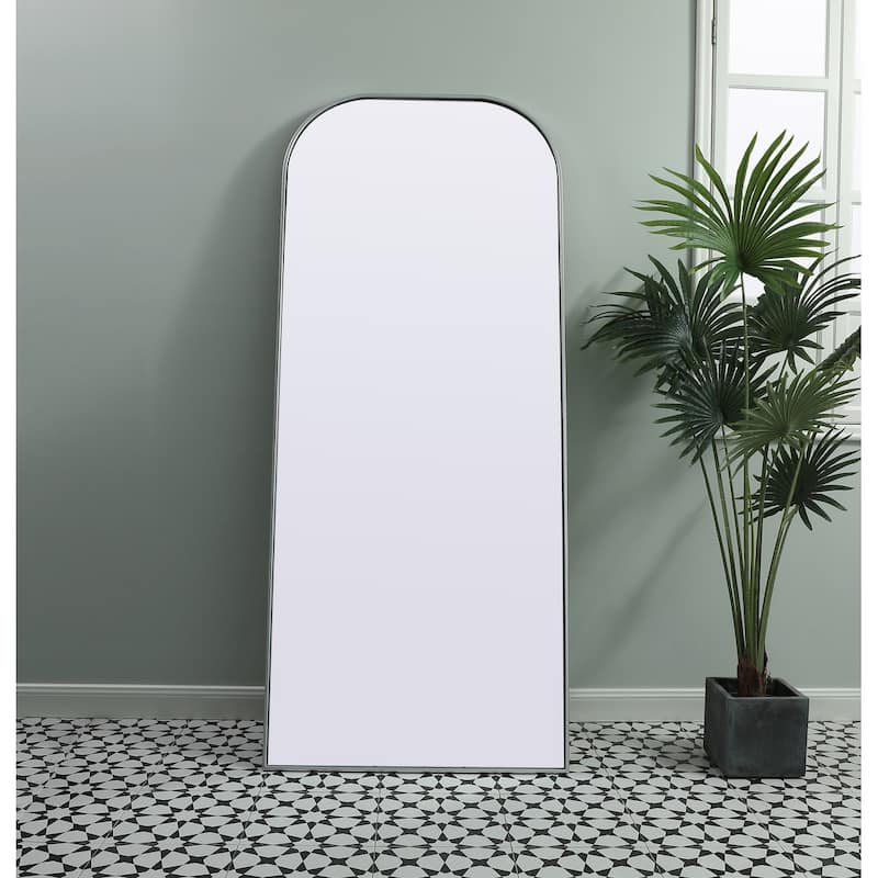 Indigo Home Metal Frame Arch Full Length Mirror 32x76 Inch