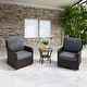 preview thumbnail 23 of 24, 5-Piece Outdoor Rattan Seating Set with Swivel Chairs & Coffee Table