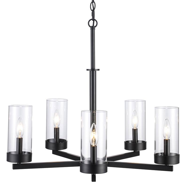 Trans Globe Lighting 71735 Meadowlark 5 Light 26" Wide Chandelier - Black