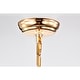 preview thumbnail 11 of 10, Lucilia 18 Inch Modern-Glam Style Gold Polished Finish Pendant Crystal Lighted Chandelier 4-Light