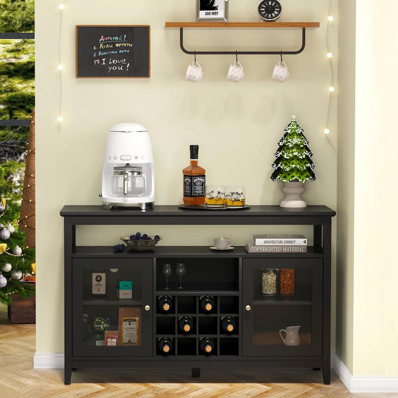 Storage Buffet Cabinet/Sideboard/TV Console with Glass Doors