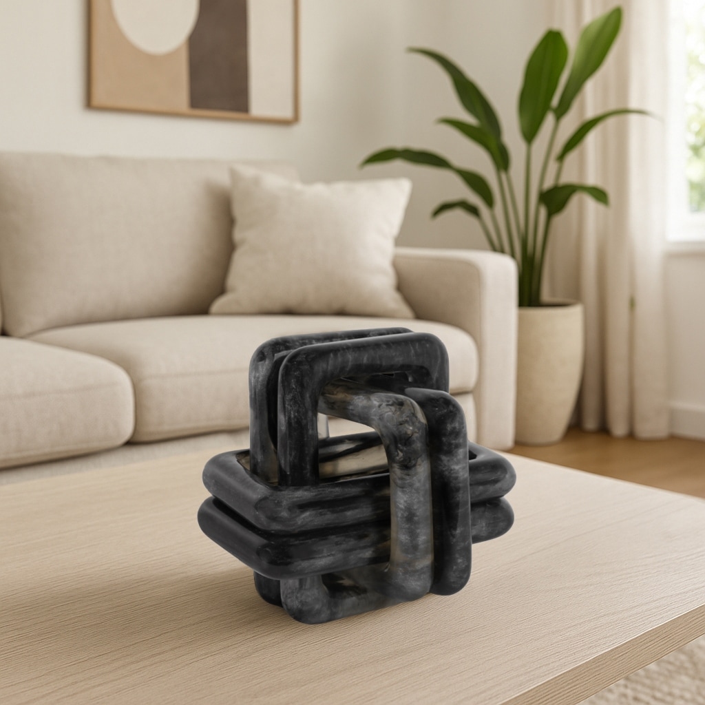 Modern Resin Decorative Object Knot Sleek and Stylish Accent Piece