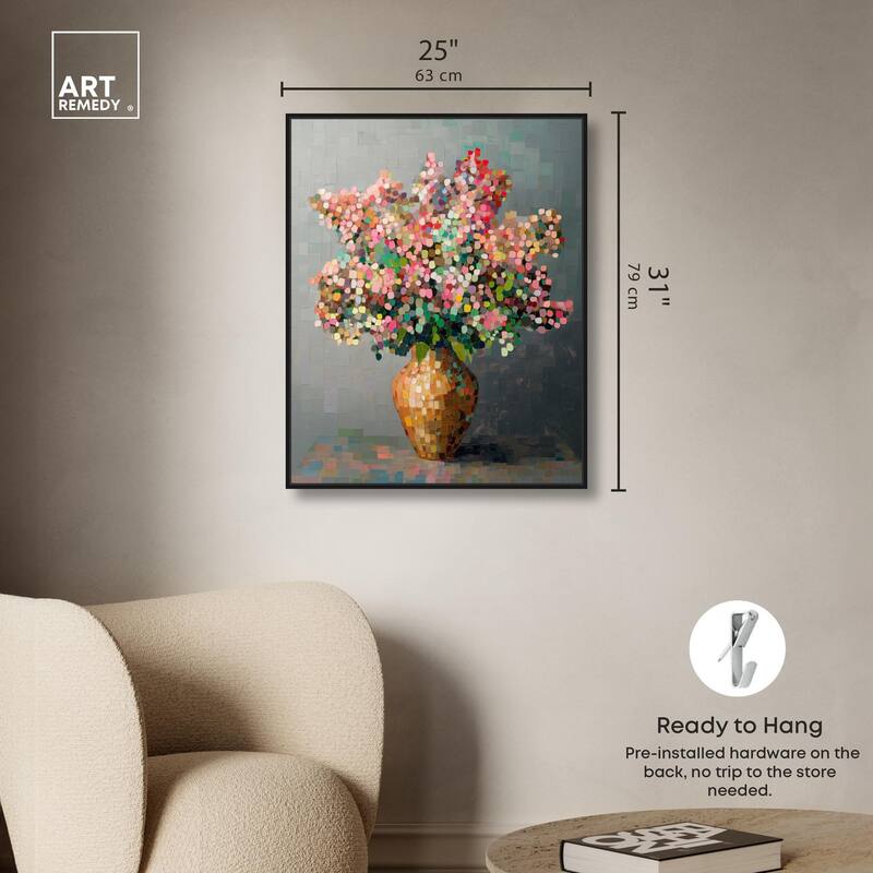 Pixel Bloom II Canvas by Art Remedy