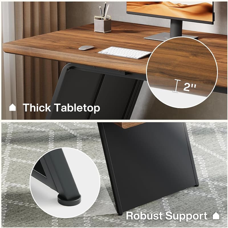 6.57 FT Conference Room Table, Rectangle Executive Desk, 79" L x 27.56" W