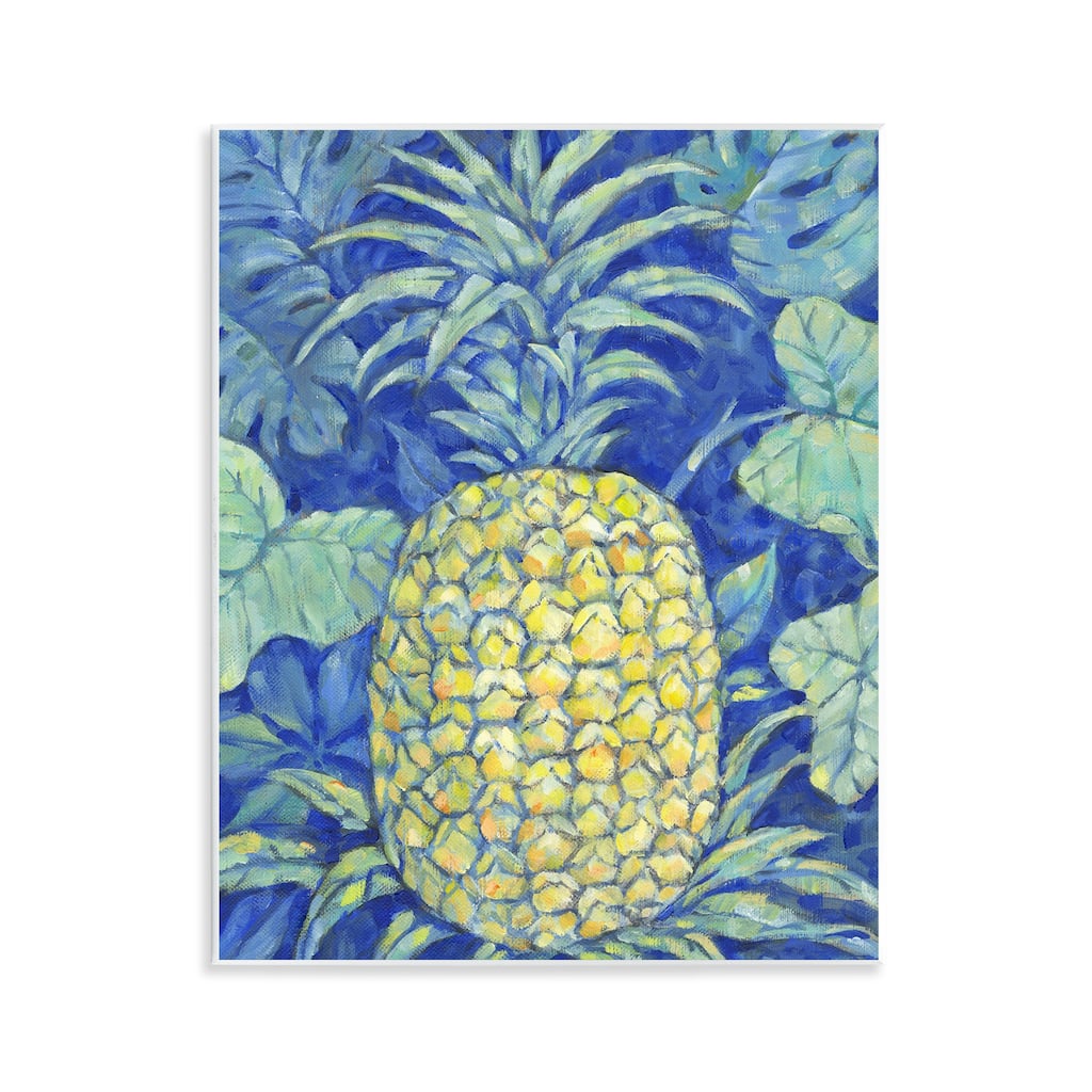 Stupell Blue Hawaii Pineapple Wall Plaque Art Design By Paul Brent