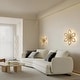 preview thumbnail 2 of 7, Daisy 3-light Modern Coastal Rattan Wall Sconce Flower Wall Decor Light - 24 In. Wide